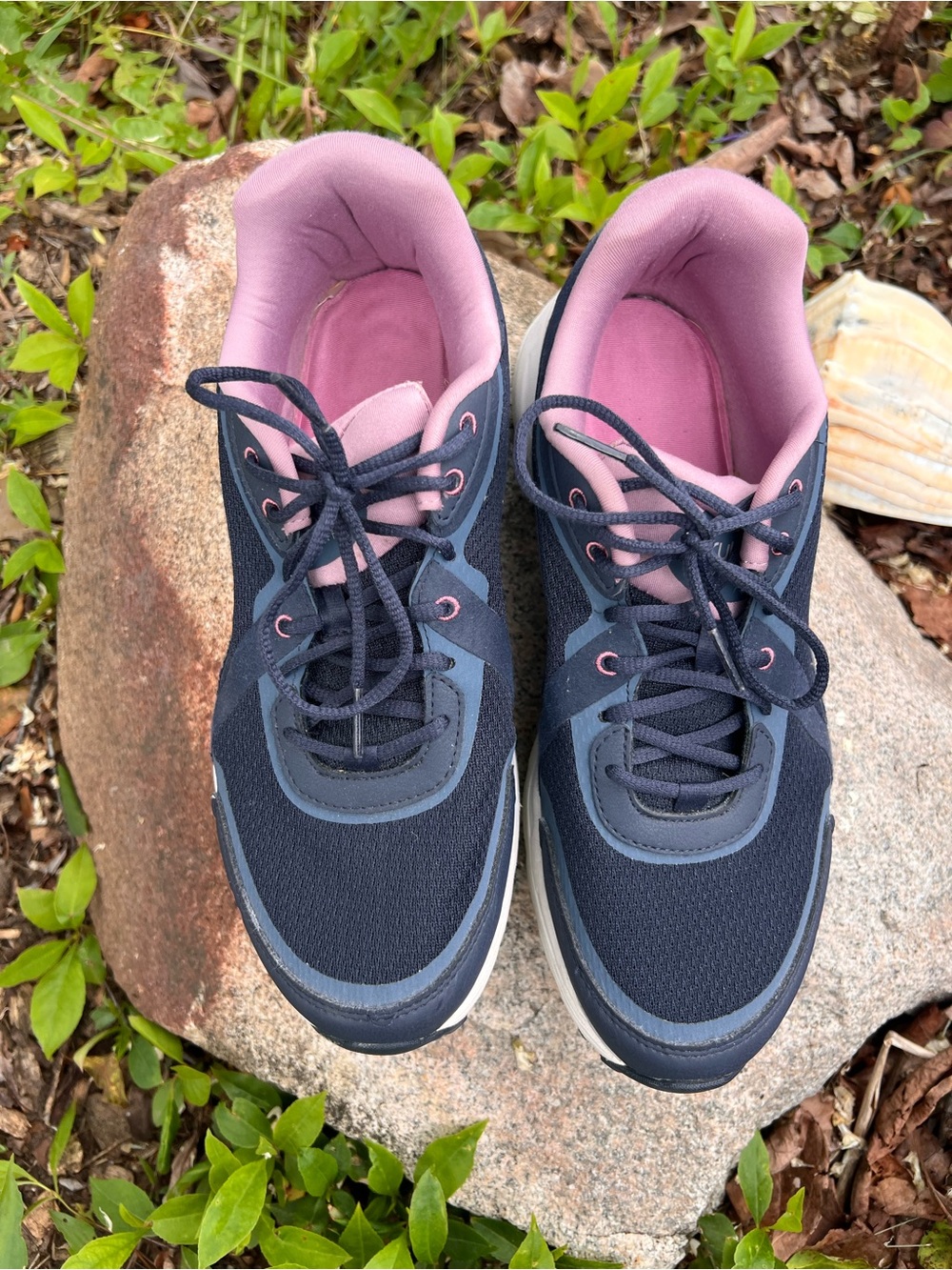 Ryka Navy and Pink Women's Walking Sneakers